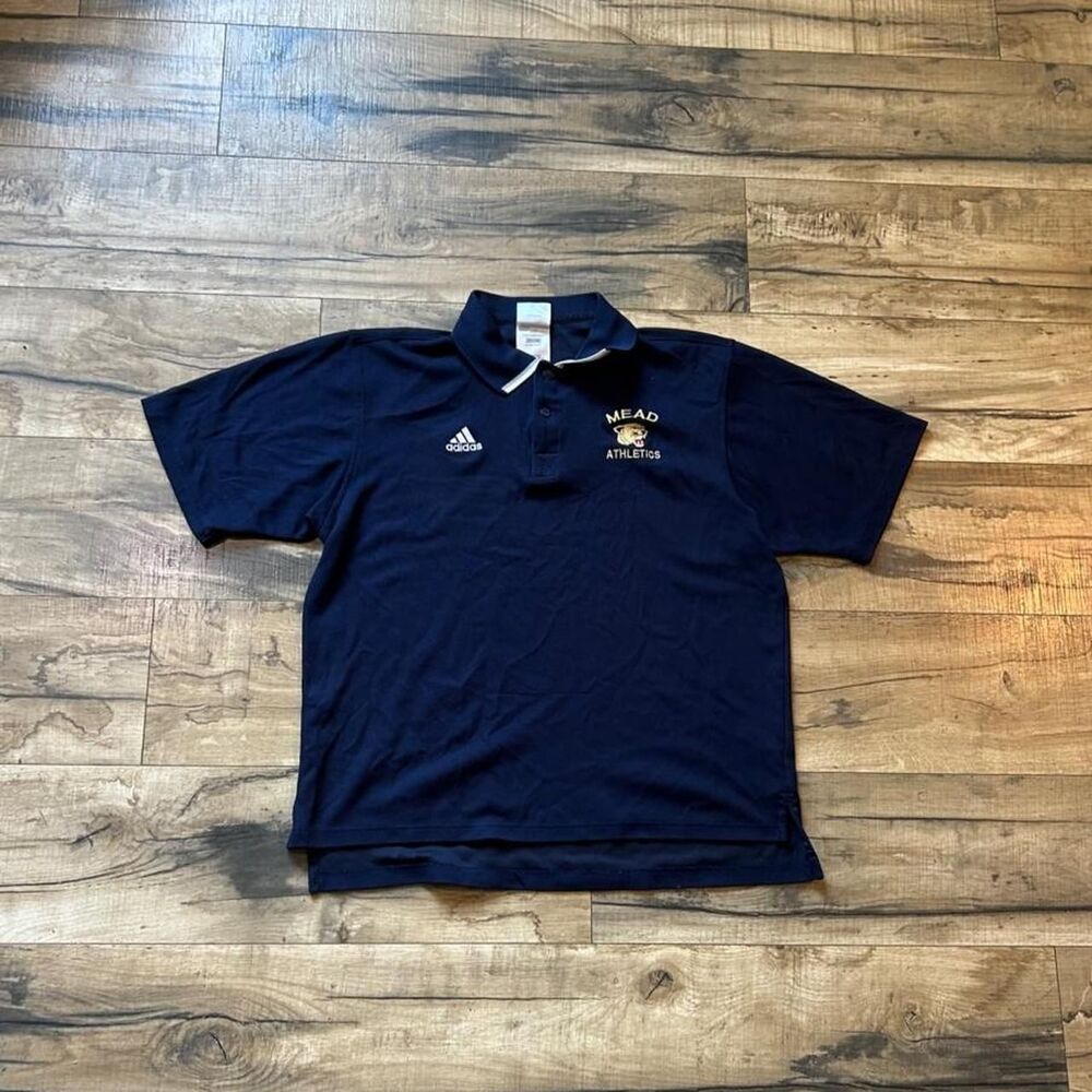 Adidas Men's Navy and Blue Polo-shirts